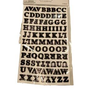 Paper Studio Black Alphabet Stickers 250522 New